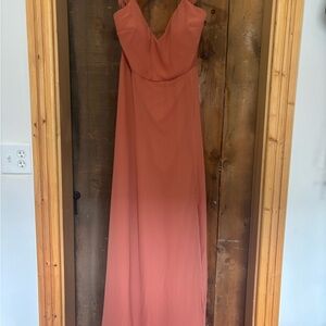 Terracotta bridesmaid dress
